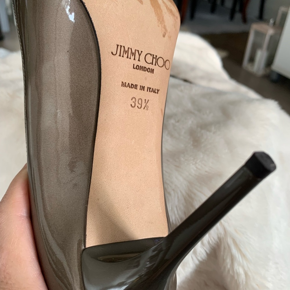 Jimmy Choo Metallic Bronze Pointed-Toe Pumps - Picture 3 of 7